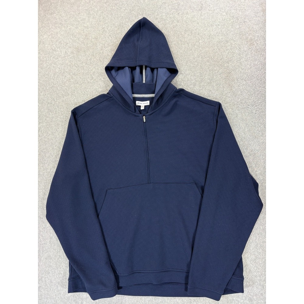 Peter Millar Deep Blue Half-Zip Hoodie